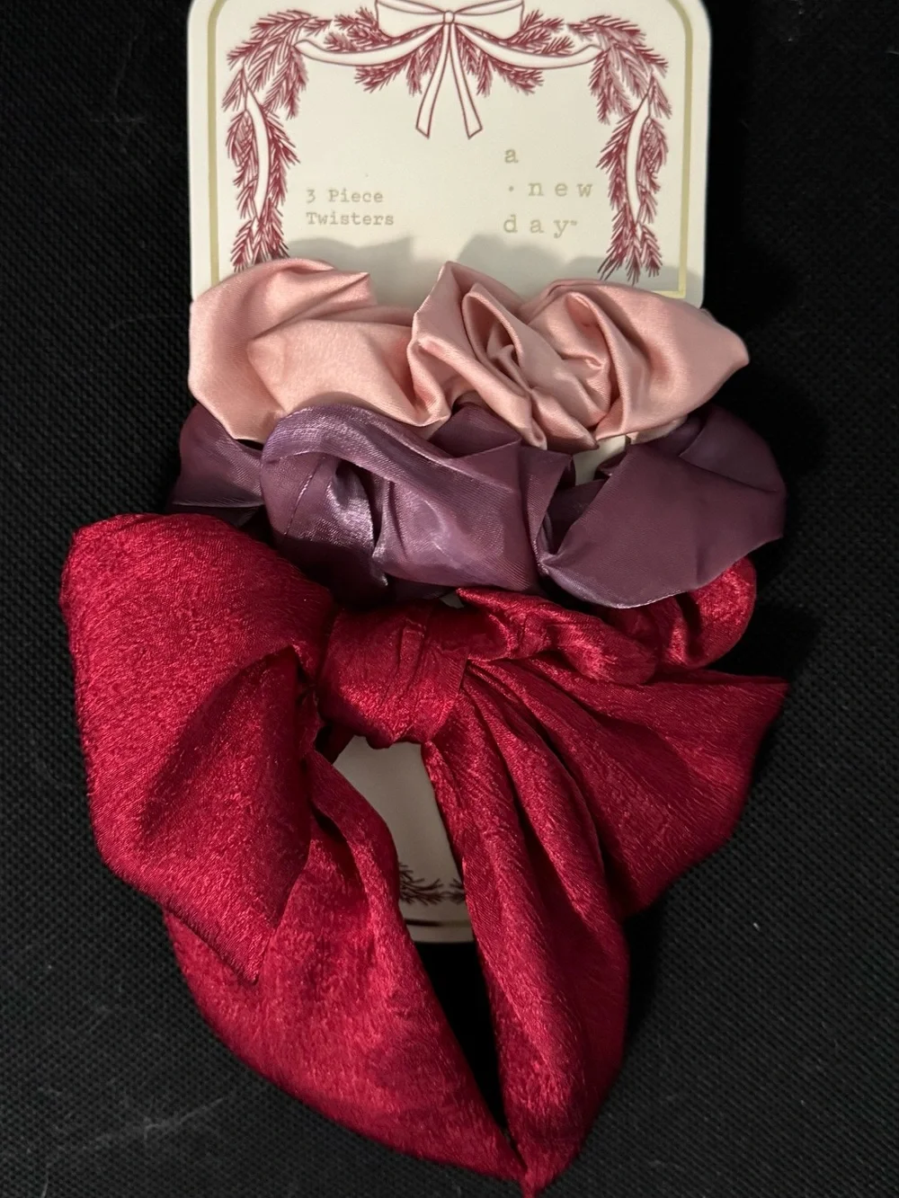 Satin Bow & Scrunchie Set